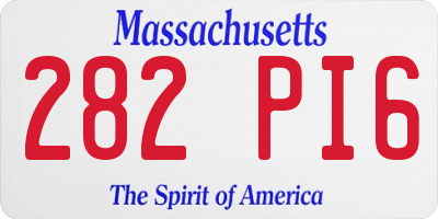 MA license plate 282PI6