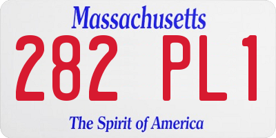 MA license plate 282PL1