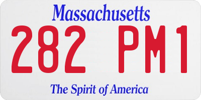 MA license plate 282PM1