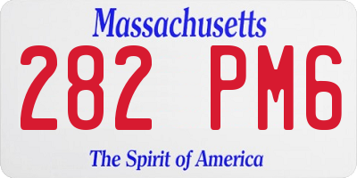MA license plate 282PM6