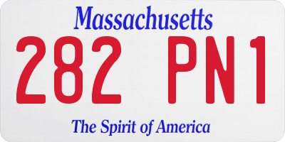 MA license plate 282PN1