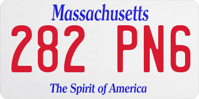 MA license plate 282PN6