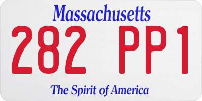 MA license plate 282PP1