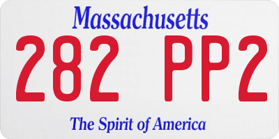 MA license plate 282PP2