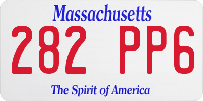 MA license plate 282PP6