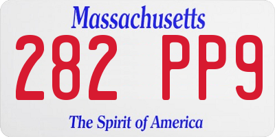 MA license plate 282PP9