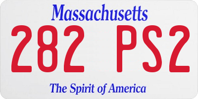 MA license plate 282PS2