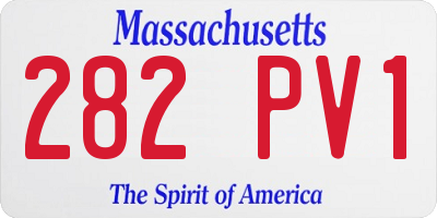 MA license plate 282PV1