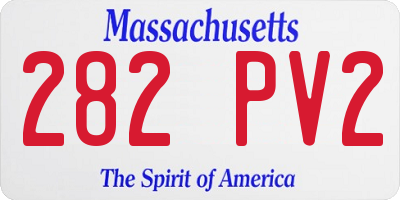 MA license plate 282PV2