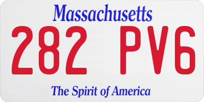 MA license plate 282PV6