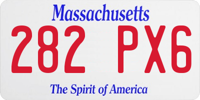MA license plate 282PX6