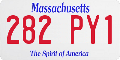 MA license plate 282PY1