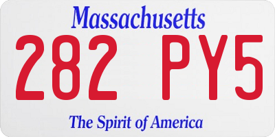 MA license plate 282PY5