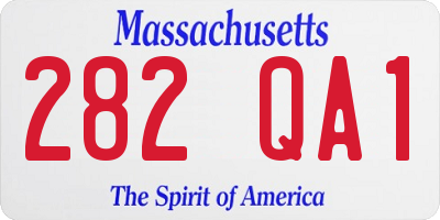 MA license plate 282QA1
