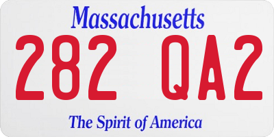 MA license plate 282QA2
