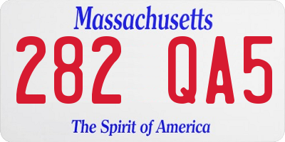 MA license plate 282QA5