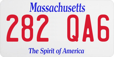 MA license plate 282QA6