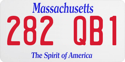 MA license plate 282QB1