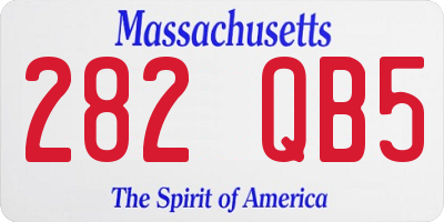 MA license plate 282QB5