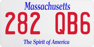 MA license plate 282QB6