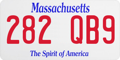 MA license plate 282QB9