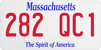 MA license plate 282QC1