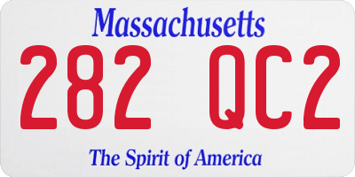 MA license plate 282QC2