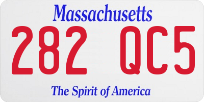 MA license plate 282QC5