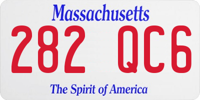 MA license plate 282QC6