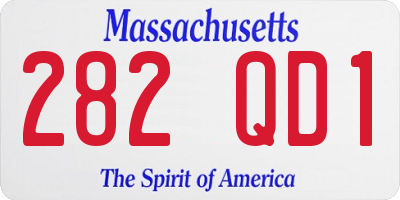 MA license plate 282QD1
