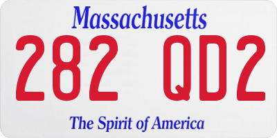 MA license plate 282QD2