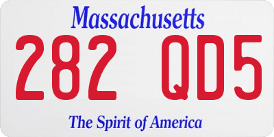 MA license plate 282QD5