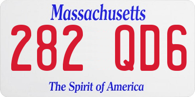 MA license plate 282QD6
