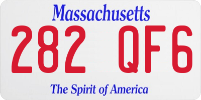 MA license plate 282QF6