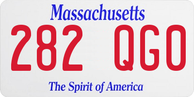 MA license plate 282QG0
