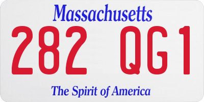 MA license plate 282QG1