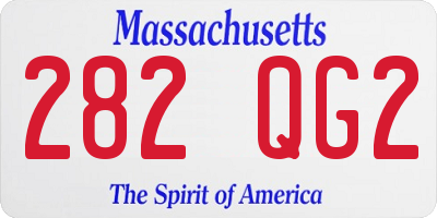 MA license plate 282QG2