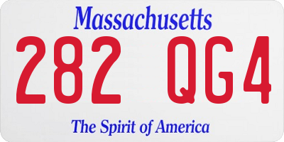 MA license plate 282QG4