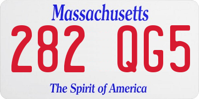 MA license plate 282QG5