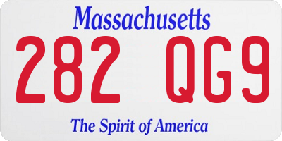 MA license plate 282QG9