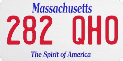 MA license plate 282QH0