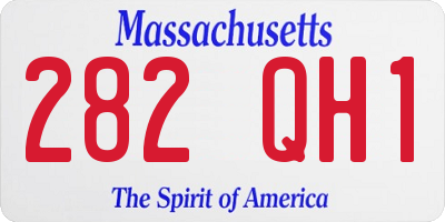 MA license plate 282QH1