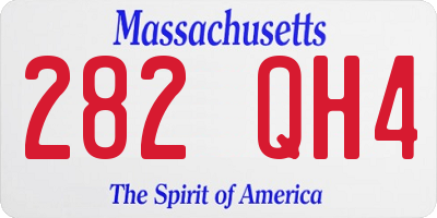 MA license plate 282QH4