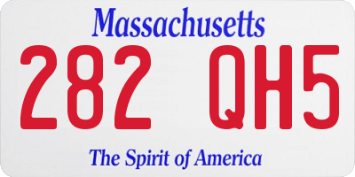 MA license plate 282QH5