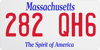 MA license plate 282QH6