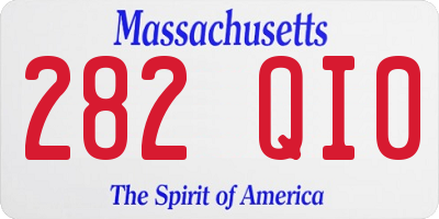 MA license plate 282QI0