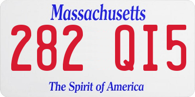 MA license plate 282QI5
