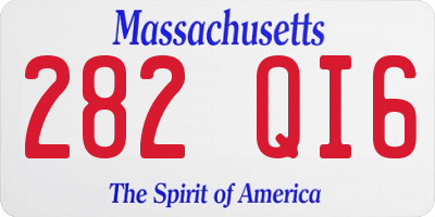 MA license plate 282QI6