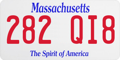 MA license plate 282QI8
