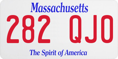MA license plate 282QJ0